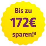 Bis zu 172€ sparen³!